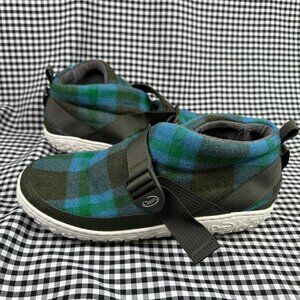Chaco Ramble Green Blue Plaid Slipper Apres Ski Winter Boots Women's Size 11